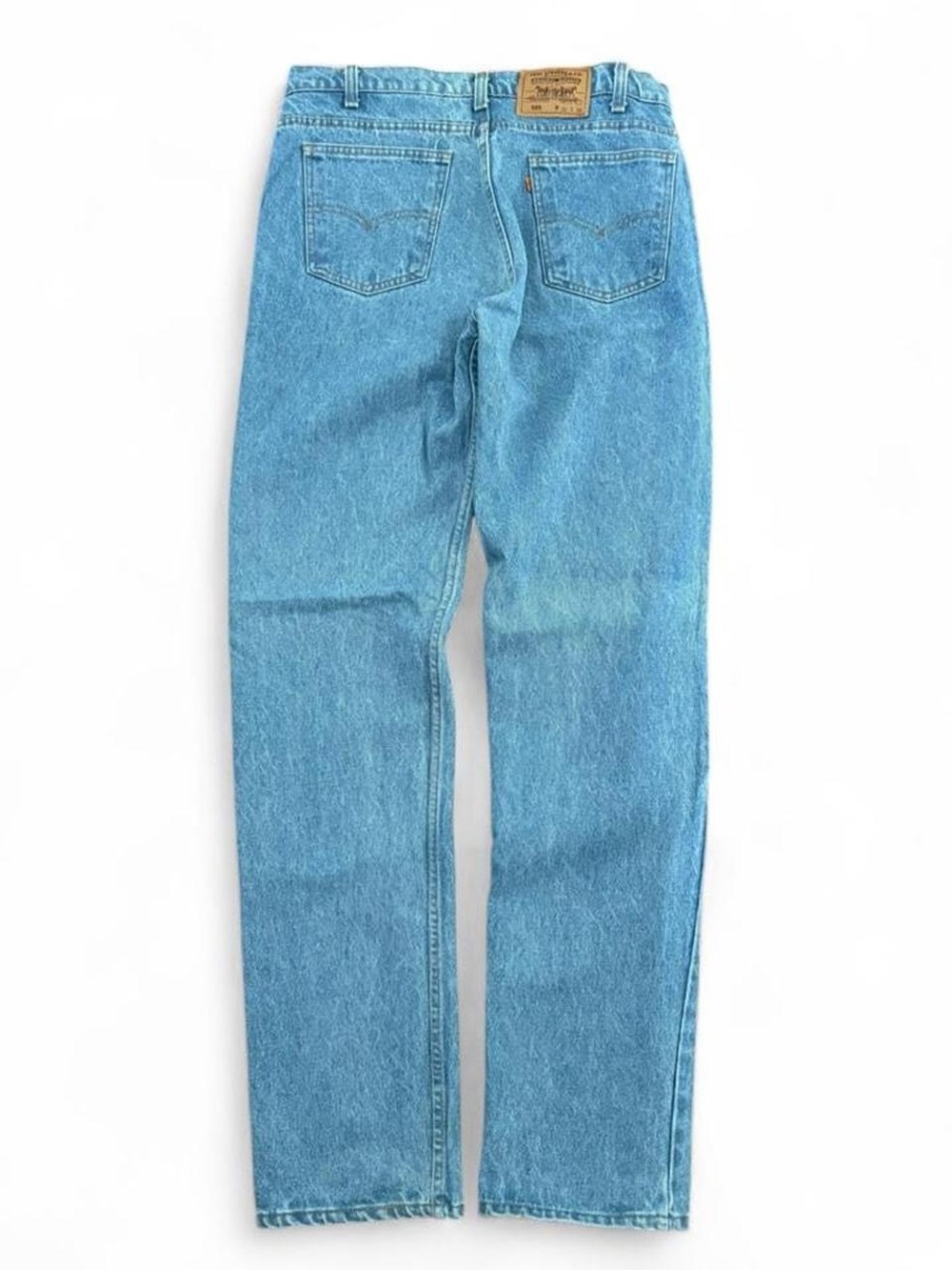 Vintage Levis 505 Jeans 34x36 Blue Orange Tab Regular Fit Straight Denim USA 90s